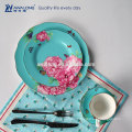 light blue elegance dinner sets for one person ceramic dinnerware